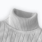 Nuevo suéter de cuello alto para hombre – Jersey de punto en color sólido, prenda casual elástica para otoño e invierno